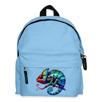 Chamäleon - Kinder Rucksack - Hellblau - Vorne