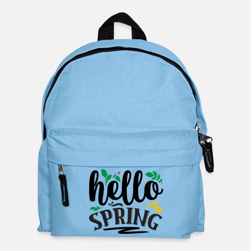 Hallo Frühling - Kinder Rucksack - Hellblau