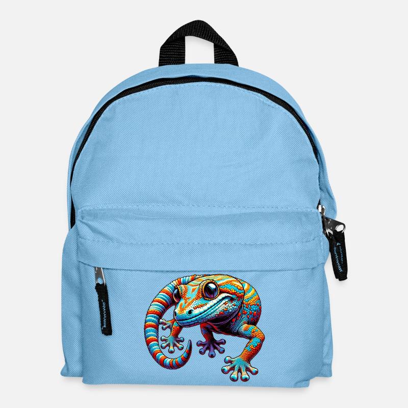 Gecko - Kinder Rucksack - Hellblau