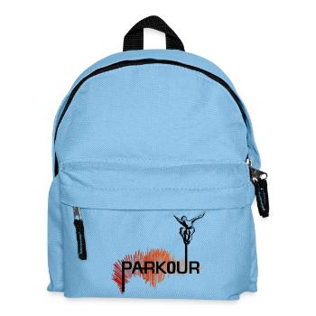 Parkour Ninja - couleur - Sac à dos Enfant - bleu clair - Devant