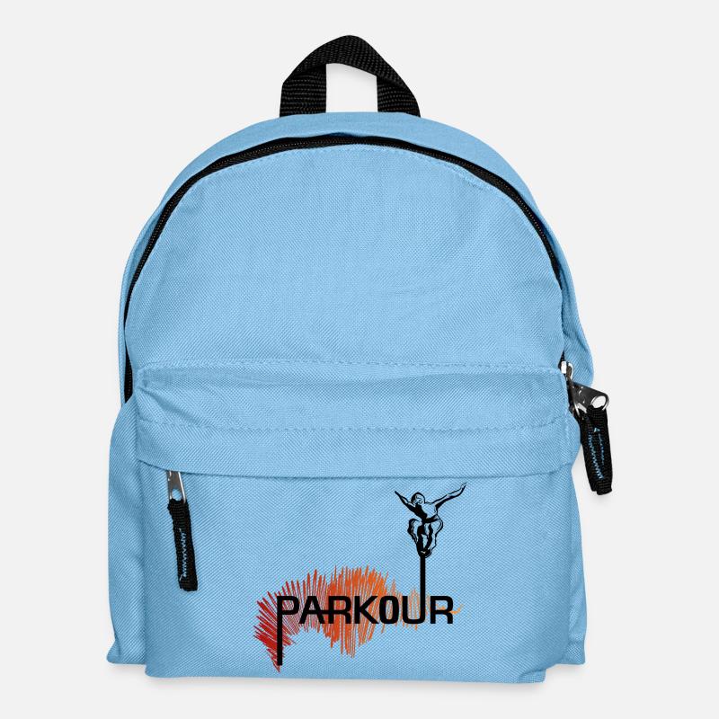Parkour Ninja - color - Kinder Rucksack - Hellblau
