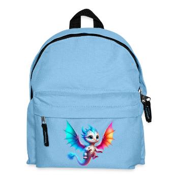 Drache - Kinder Rucksack - Hellblau - Vorne