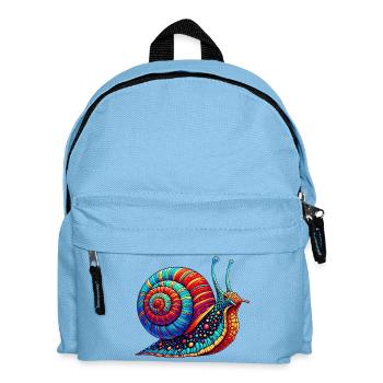 Schnecke - Kinder Rucksack - Hellblau - Vorne