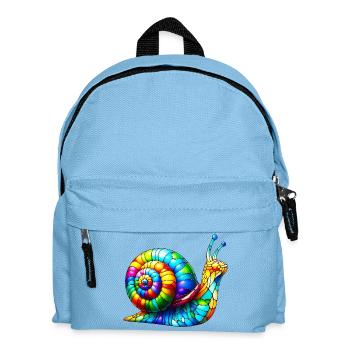 Schnecke - Kinder Rucksack - Hellblau - Vorne
