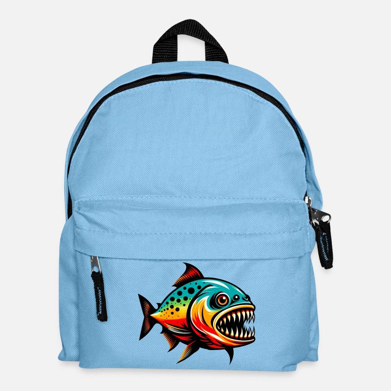 Piranha - Kinder Rucksack - Hellblau