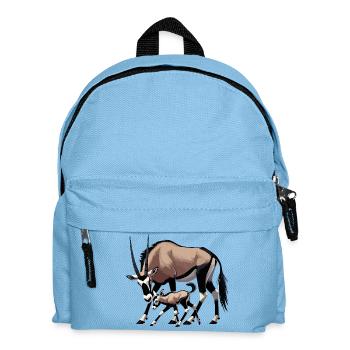 Oryx antelope with young - Kids' Backpack - light blue - Front