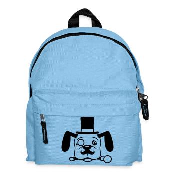 Chien M. Sir Cylindre Chapeau Monocle Lunettes Empire - Sac à dos Enfant - bleu clair - Devant