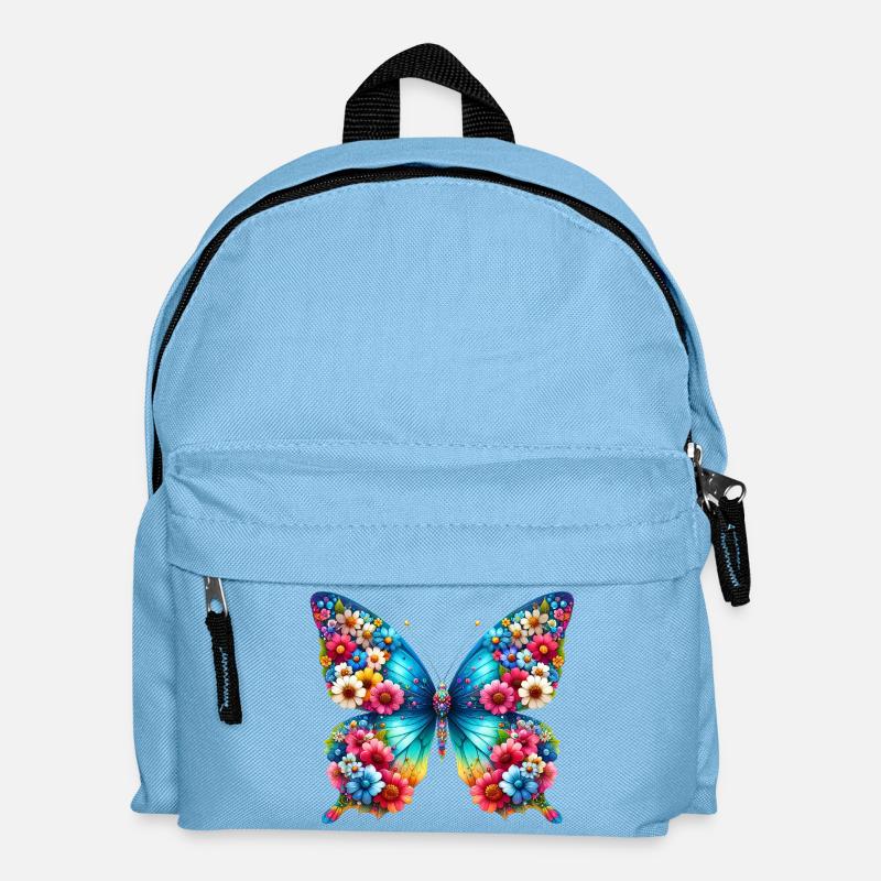 Schmetterling - Kinder Rucksack - Hellblau