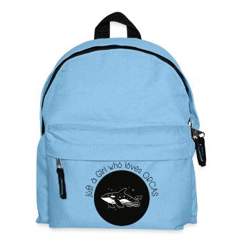 Just a girl who loves Orcas - Kids' Backpack - light blue - Front