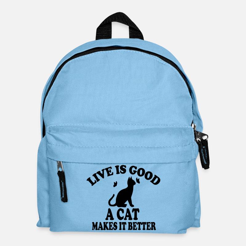 Cat Life is beautiful - Kids' Backpack - light blue