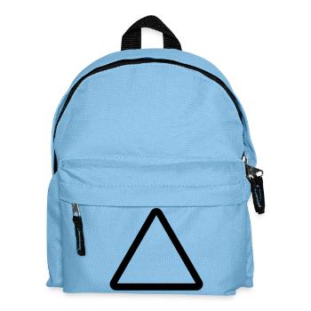 Construction Site, Warning Sign Template, Danger Warning - Kids' Backpack - light blue - Front