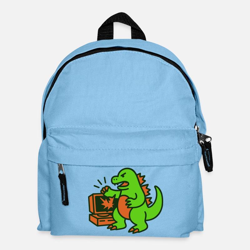 Dragon vs Computer - Kinder Rucksack - Hellblau