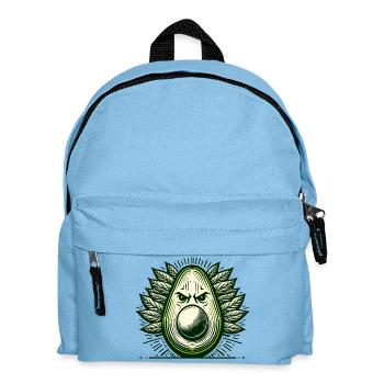 Avocado Krieger Gesicht - Kinder Rucksack - Hellblau - Vorne