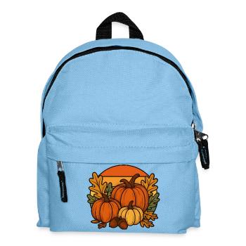 Pumpkins, oak leaves &amp; acorns - Kids' Backpack - light blue - Front