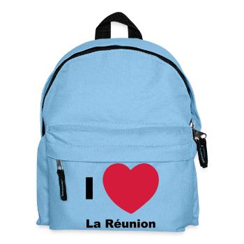 I love Reunion Island - Kids' Backpack - light blue - Front