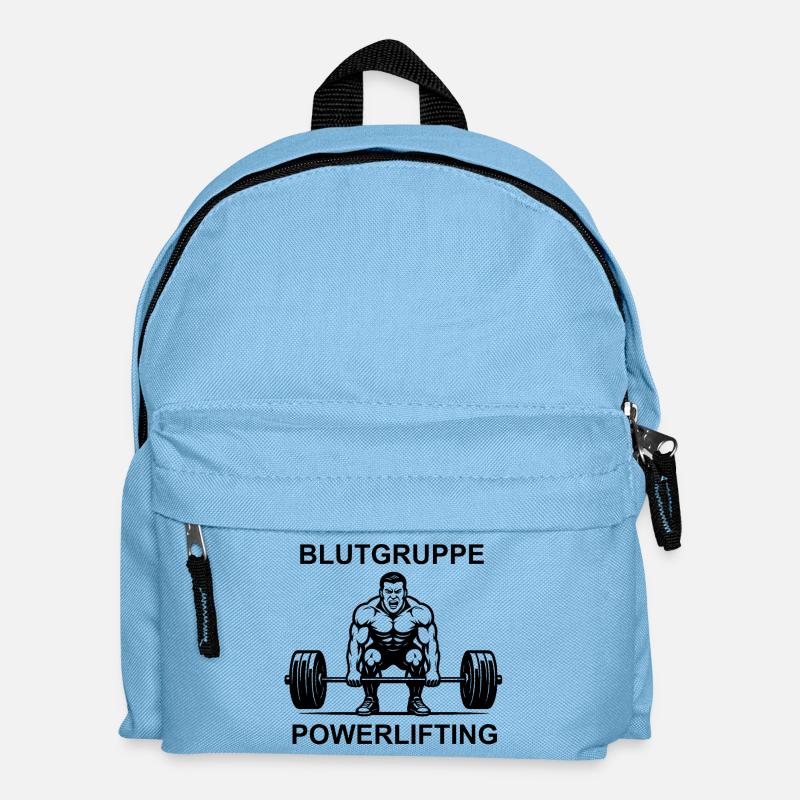 Powerlifting Motivation - Kinder Rucksack - Hellblau
