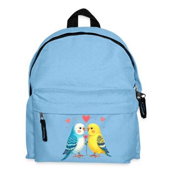 Wellensittich Vogel Liebhaber Wellensittiche - Kinder Rucksack - Hellblau - Vorne
