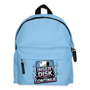 Y2K Retro – Insérez un disque pour continuer - Sac à dos Enfant - bleu clair - Devant