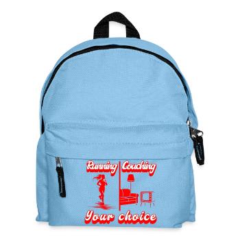 Running or couching? The choice is yours! - Kids' Backpack - light blue - Front