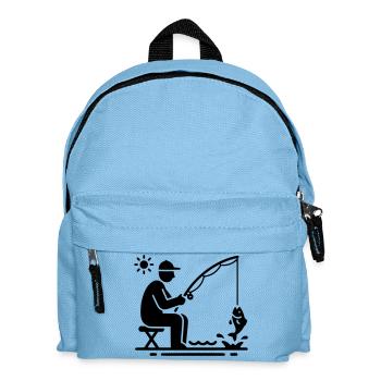 Fishing & Fishing | Petri Heil Hobby Logo - Kids' Backpack - light blue - Front