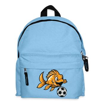 Goldfish foosball table with soccer ball - Kids' Backpack - light blue - Front