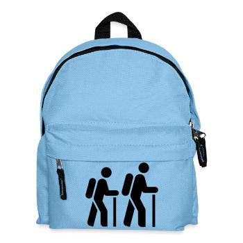 Randonneur, pèlerin, touriste, itinéraire de pèlerinage - Sac à dos Enfant - bleu clair - Devant