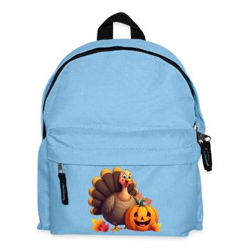 Thanksgiving Funny Thanksgiving Turkey - Kids' Backpack - light blue - Front