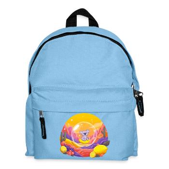 Koala im Glaskugel-Wunderland - Kinder Rucksack - Hellblau - Vorne