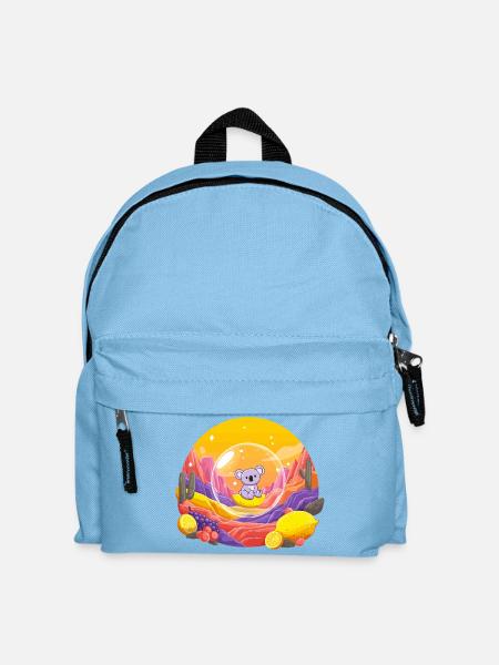 Koala im Glaskugel-Wunderland - Kinder Rucksack - Hellblau