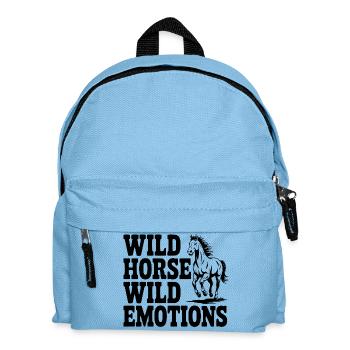 Wildpferd, wilde Gefühle - Kinder Rucksack - Hellblau - Vorne