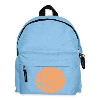 Minimales Basketball-Sportball-Design - Kinder Rucksack - Hellblau - Vorne