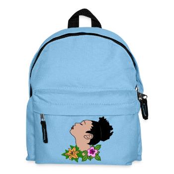 Vector portrait - Kids' Backpack - light blue - Front