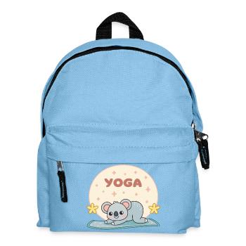 Pastel Koala Yoga on Soft Mat - Kids' Backpack - light blue - Front