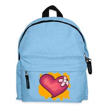 Patched Heart - Kids' Backpack - light blue - Front