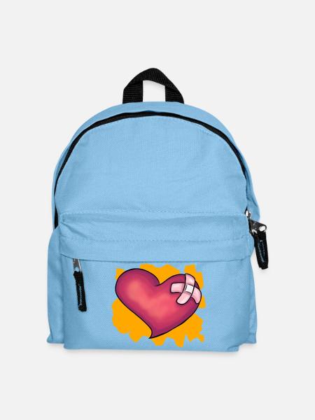 Patched Heart - Kinder Rucksack - Hellblau