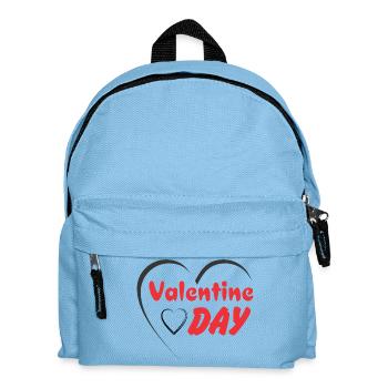 Valentinstagsherz-Schrift - Kinder Rucksack - Hellblau - Vorne