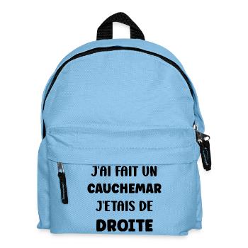 j'ai fait un cauchemar j'étais de droite - Sac à dos Enfant - bleu clair - Devant