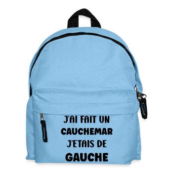 j'ai fait un cauchemar j'étais de gauche - Sac à dos Enfant - bleu clair - Devant