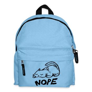 Lazy Cat Nope - Kids' Backpack - light blue - Front