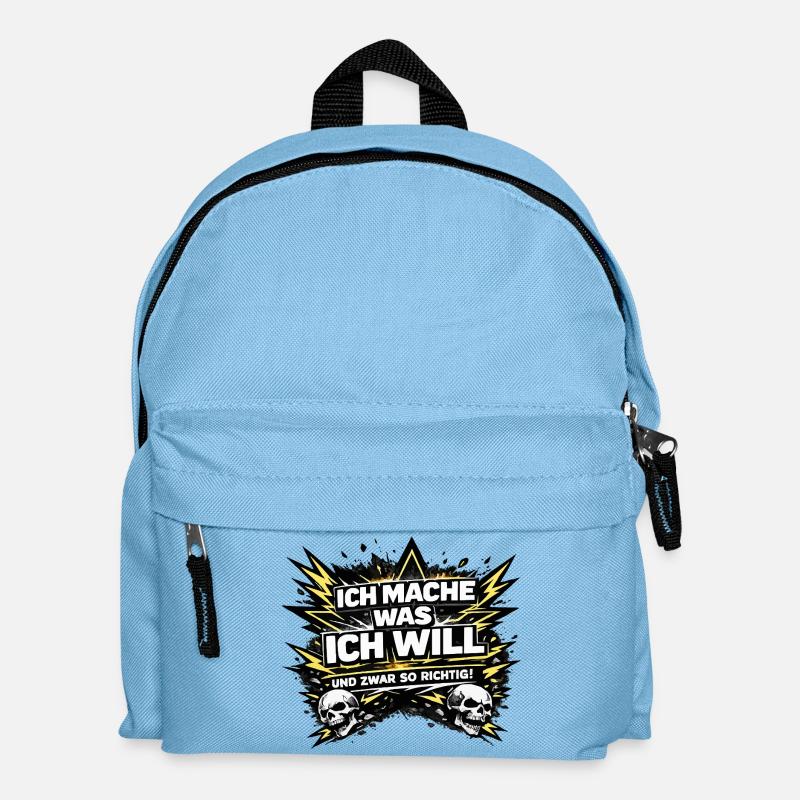 I do what I want – Skull & Blitze - Kids' Backpack - light blue