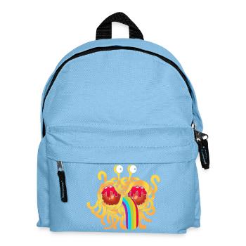 Pastafari FSM Atheist Flying Spaghetti Monster - Kinder Rucksack - Hellblau - Vorne