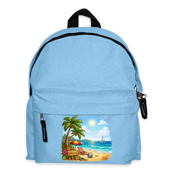 Bienvenue sur la plage tropicale - Sac à dos Enfant - bleu clair - Devant