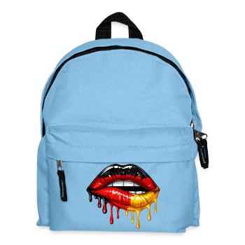 Fille allemande Allemagne Drapeau Lips Football - Sac à dos Enfant - bleu clair - Devant