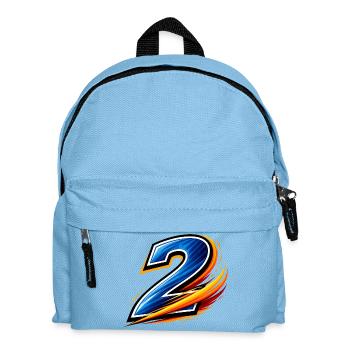 Numéro 2 Maillot de football Numéro Sport - Sac à dos Enfant - bleu clair - Devant