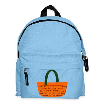 Geflochtener Korb Pilzsammler - Kinder Rucksack - Hellblau - Vorne