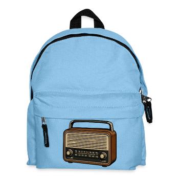 Retro Radio Illustration - Kids' Backpack - light blue - Front