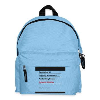 SKILLS: PROMPTING AI 99% - Kids' Backpack - light blue - Front