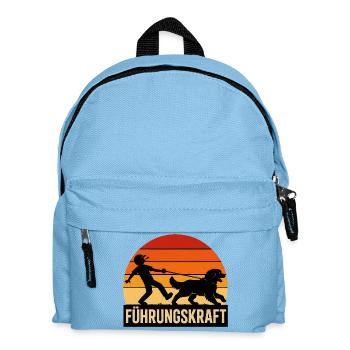 Berner Sennenhund Führungskraft Hundehalter Humor - Kinder Rucksack - Hellblau - Vorne