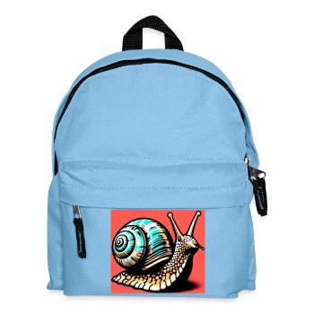 Schnecke - Kinder Rucksack - Hellblau - Vorne