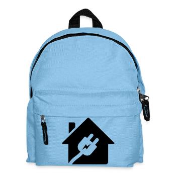 Logo de la prise de maison de l’électricien - Sac à dos Enfant - bleu clair - Devant